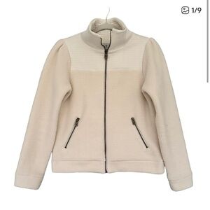 Dudley Stephens Quincy Jacket Cream Waffle Sherpa Fleece Small EEUC